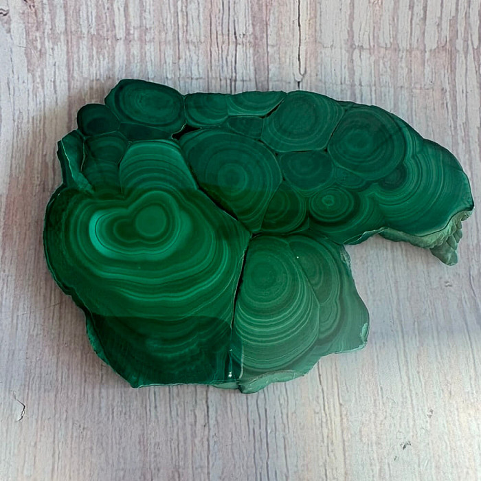 Malachit leštěný plátek AA kvalita 2 - cca 8