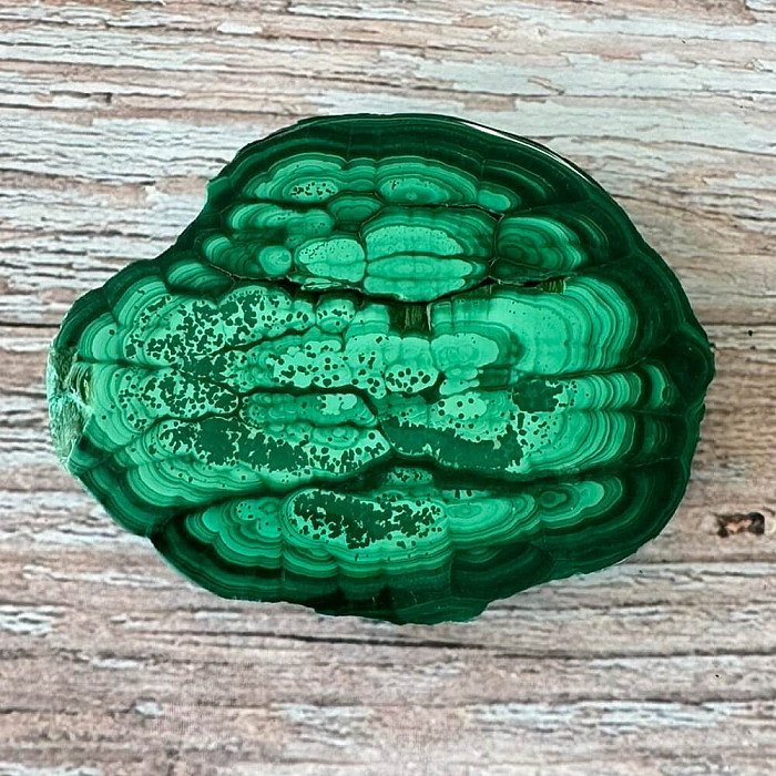 Malachit leštěný plátek AA kvalita 8 - cca 6