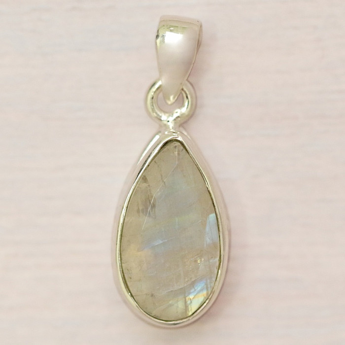 Měsíční kámen duhový přívěsek stříbro Ag 925 40684 - 1