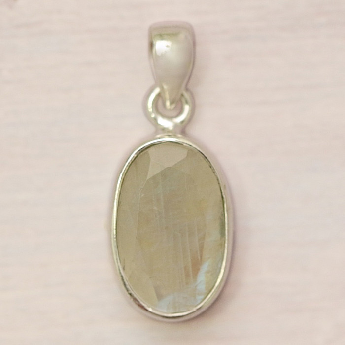 Měsíční kámen duhový přívěsek stříbro Ag 925 40740 - 1