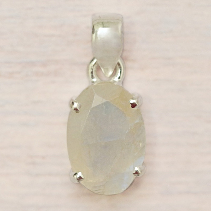 Měsíční kámen duhový přívěsek stříbro Ag 925 42598 - 1