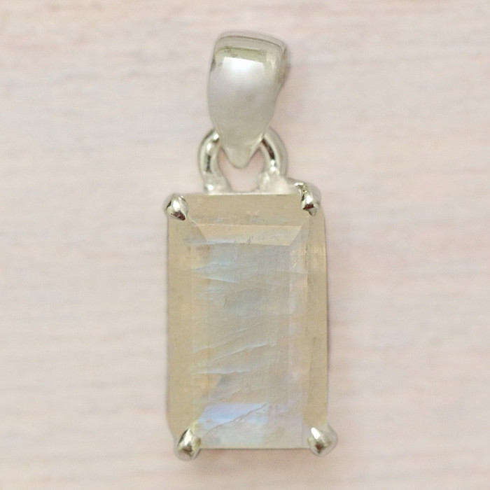 Měsíční kámen duhový přívěsek stříbro Ag 925 42599 - 1