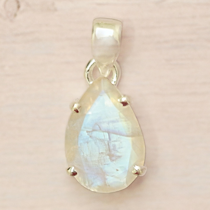 Měsíční kámen duhový přívěsek stříbro Ag 925 42600 - 1