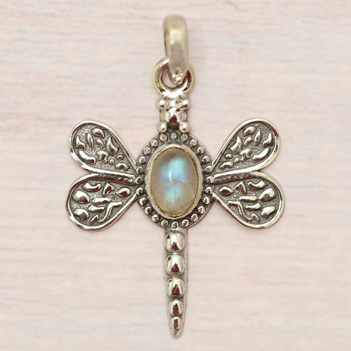 Měsíční kámen duhový přívěsek stříbro Ag 925 45196 - 2