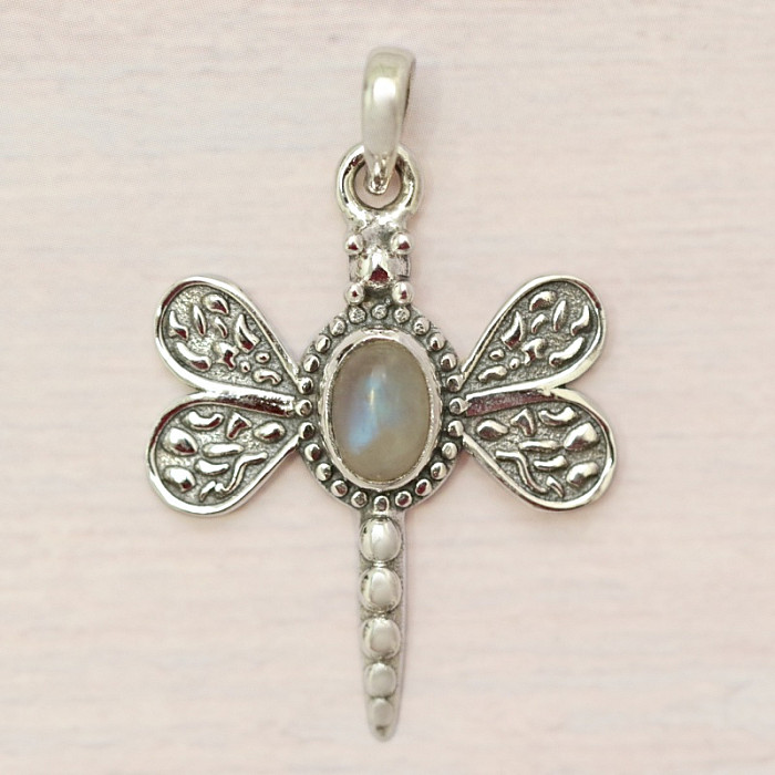 Měsíční kámen duhový přívěsek stříbro Ag 925 45652 - 2