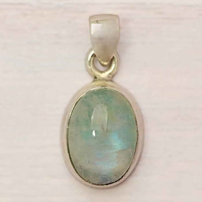 Měsíční kámen modrý přívěsek stříbro Ag 925 81572 - 1