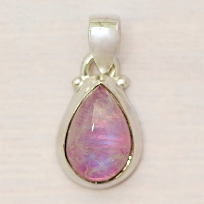 Měsíční kámen růžový přívěsek stříbro Ag 925 45711 - 1