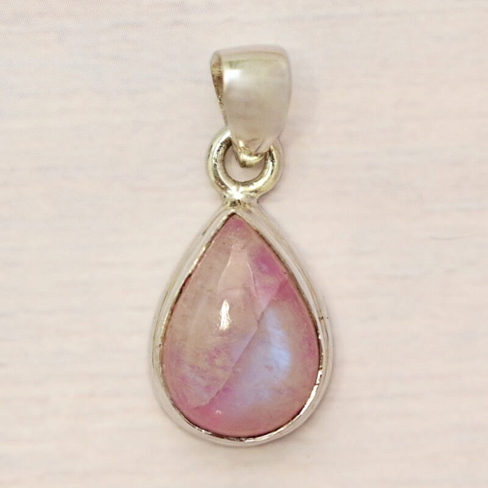 Měsíční kámen růžový přívěsek stříbro Ag 925 81567 - 1