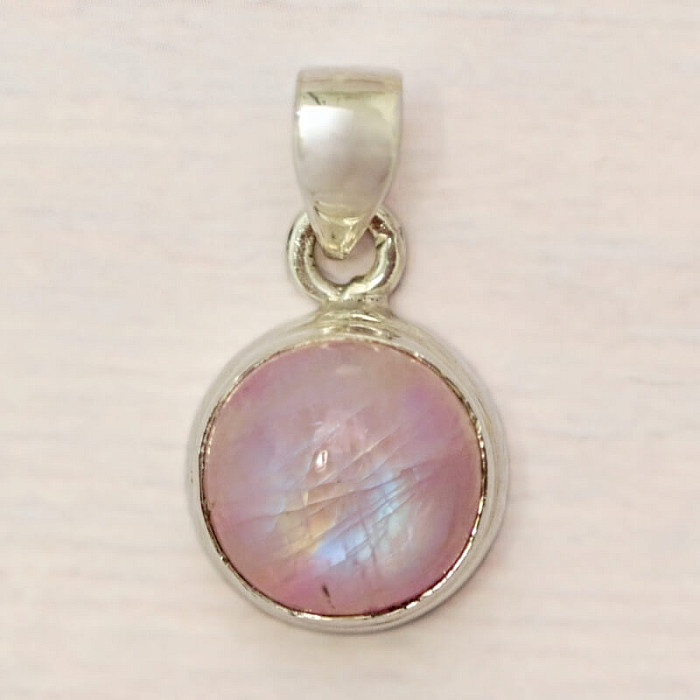 Měsíční kámen růžový přívěsek stříbro Ag 925 81570 - 1