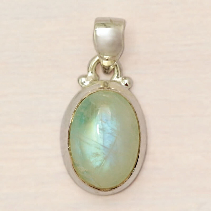 Měsíční kámen zelený přívěsek stříbro Ag 925 36795 - 1