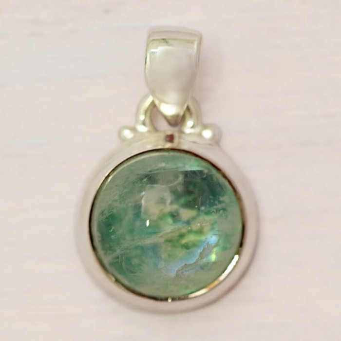 Měsíční kámen zelený přívěsek stříbro Ag 925 45712 - 1