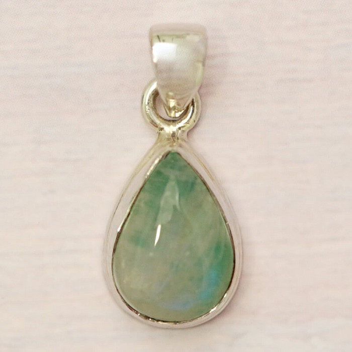 Měsíční kámen zelený přívěsek stříbro Ag 925 81564 - 1