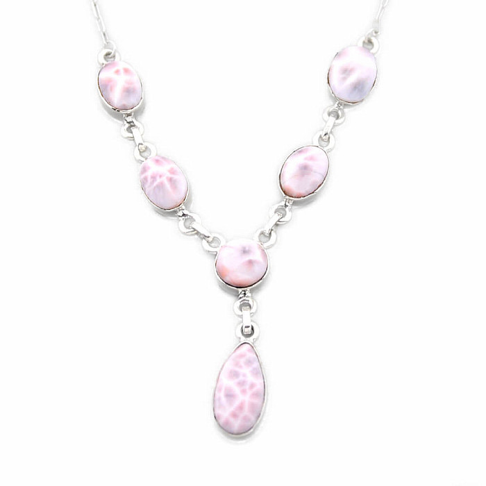 Natrolit náhrdelník stříbro Ag 925 53380 - 40 - 45 cm