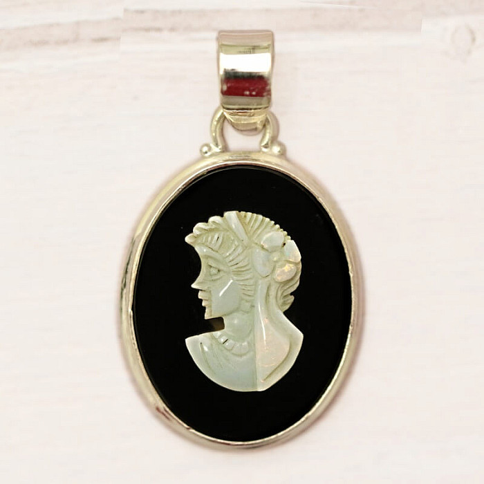 Onyx Kamej přívěsek stříbro Ag 925 45298 - 2