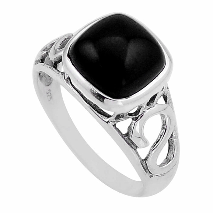 Onyx prsten stříbro Ag 925 54223 - 60 mm (US 9