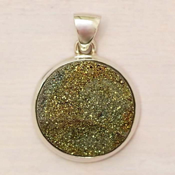 Pyrit duhový drůzička přívěsek stříbro Ag 925 P246 - 2