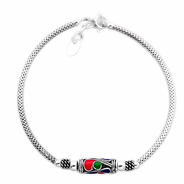 Smalt náramek stříbro Ag 925 20321 - 18 - 20 cm