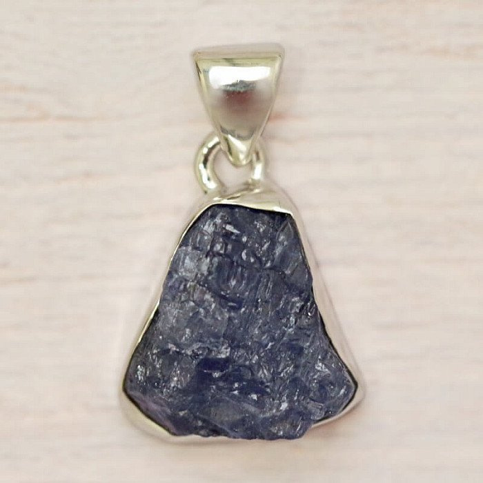 Tanzanit surový přívěsek stříbro Ag 925 LOT274 - 1