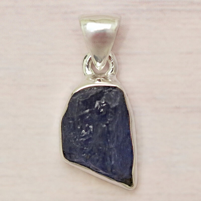 Tanzanit surový přívěsek stříbro Ag 925 LOT277 - 1
