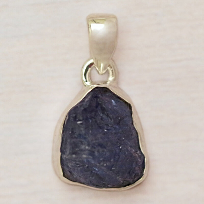 Tanzanit surový přívěsek stříbro Ag 925 LOT280 - 1