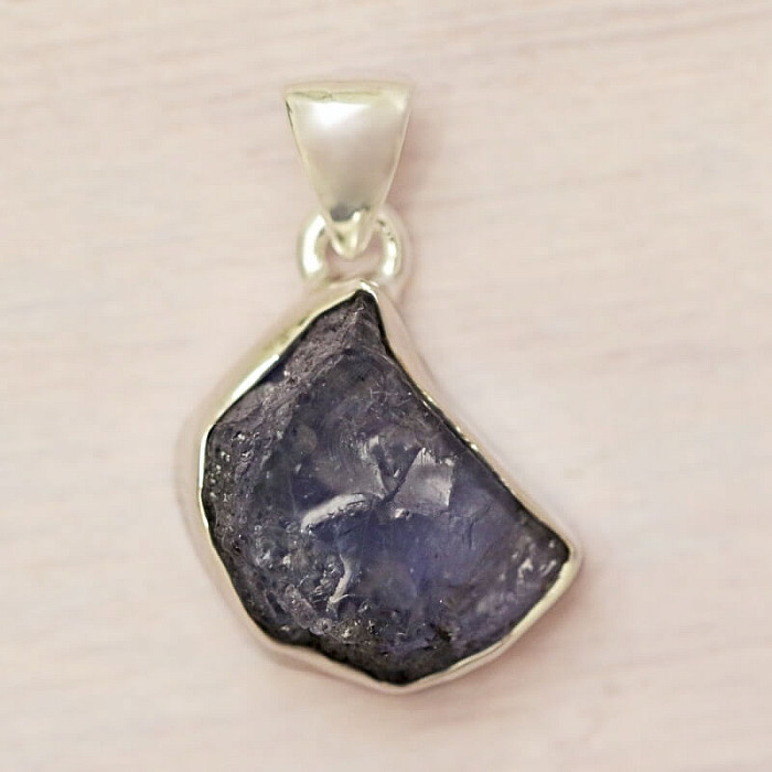 Tanzanit surový přívěsek stříbro Ag 925 LOT281 - 1