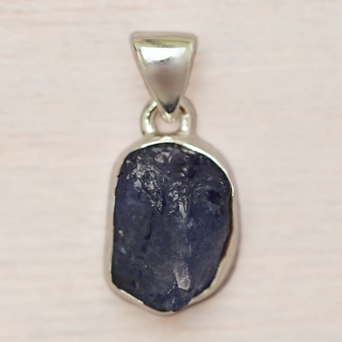 Tanzanit surový přívěsek stříbro Ag 925 LOT283 - 1