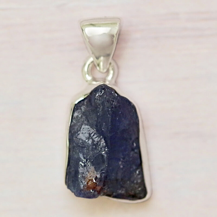 Tanzanit surový přívěsek stříbro Ag 925 LOT285 - 1