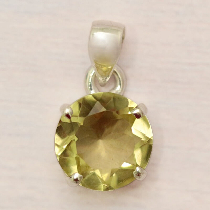 Topaz žlutý Lemon přívěsek stříbro Ag 925 42594 - 1