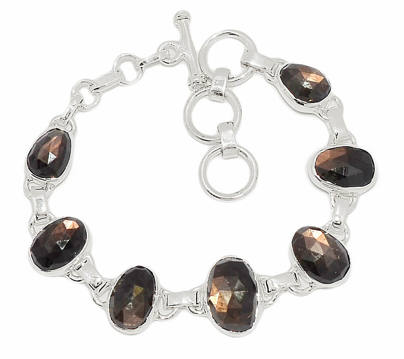 Zawadi zlatý safír náramek stříbro Ag 925 B28 - 16