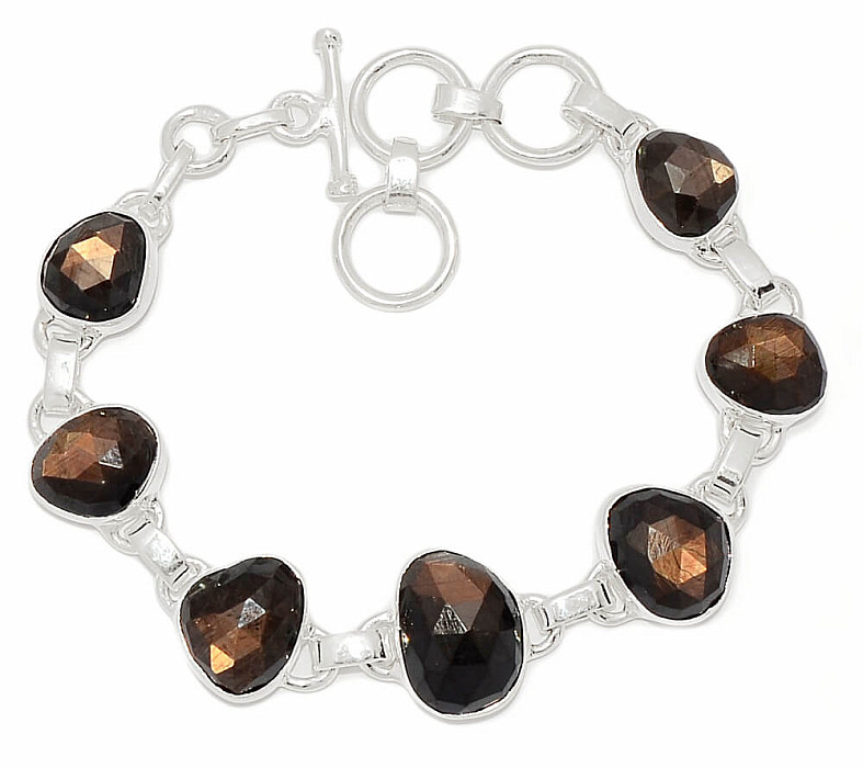 Zawadi zlatý safír náramek stříbro Ag 925 B29 - 16 - 18