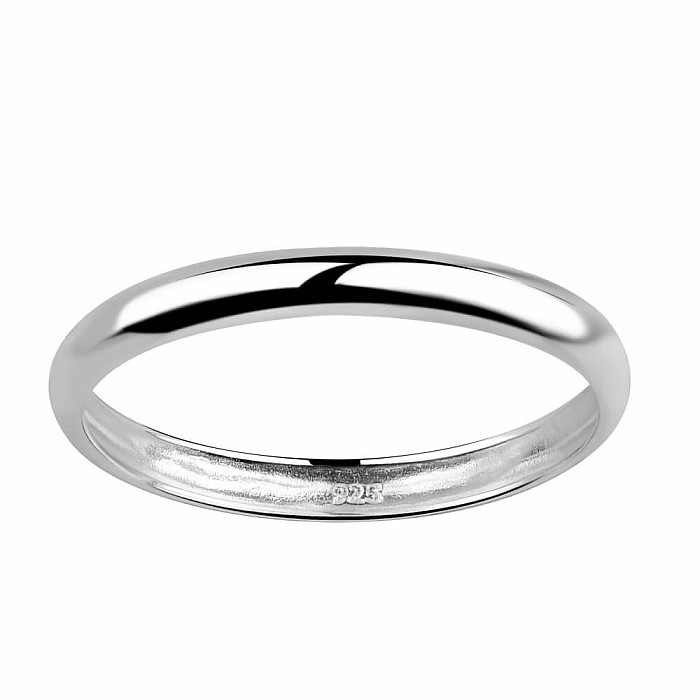 18045 Stříbrný prsten SIMPLE ROUND - 56 mm (US 8)