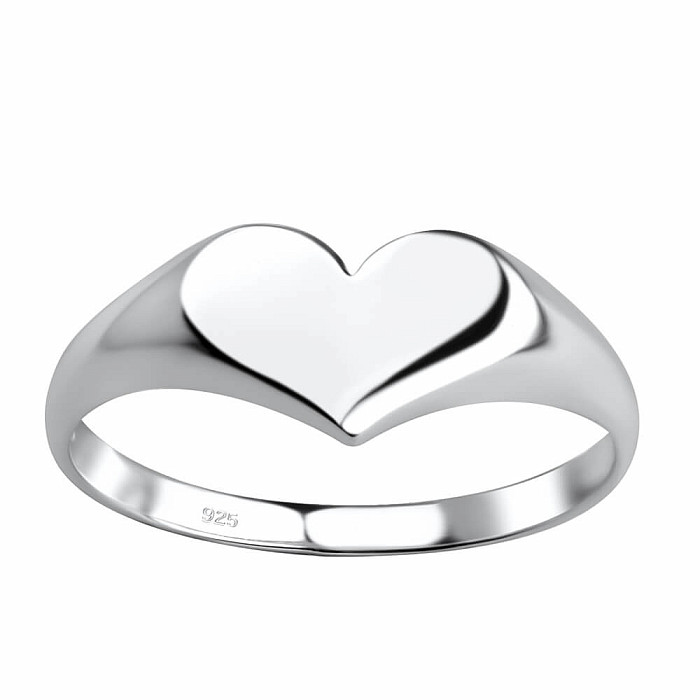 19247 Stříbrný prsten dámský SRDCE - 54 mm (US 7)