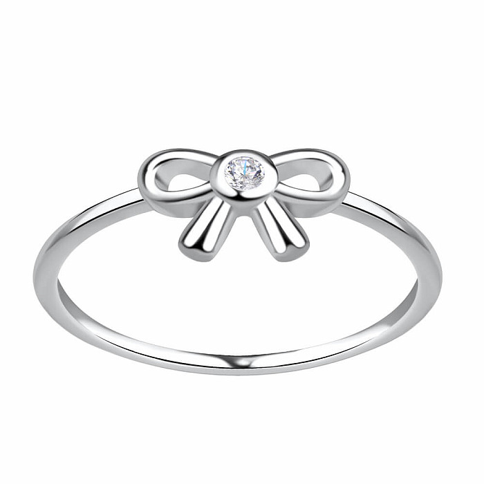 20562 Stříbrný prsten MAŠLIČKA se zirkonem - 51 mm (US 6)