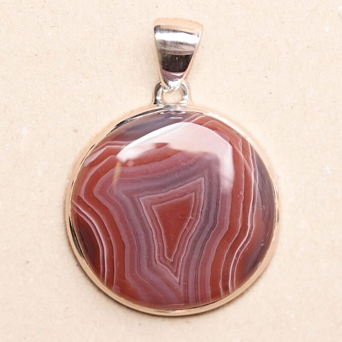 Achát Botswana přívěsek stříbro Ag 925 P1516 - 2