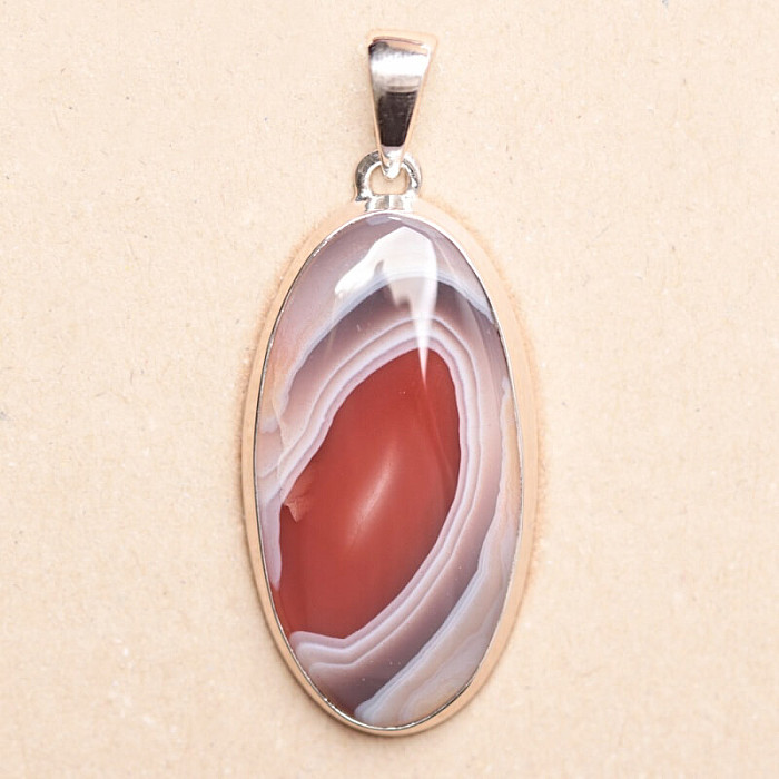 Achát Botswana přívěsek stříbro Ag 925 P1521 - 3