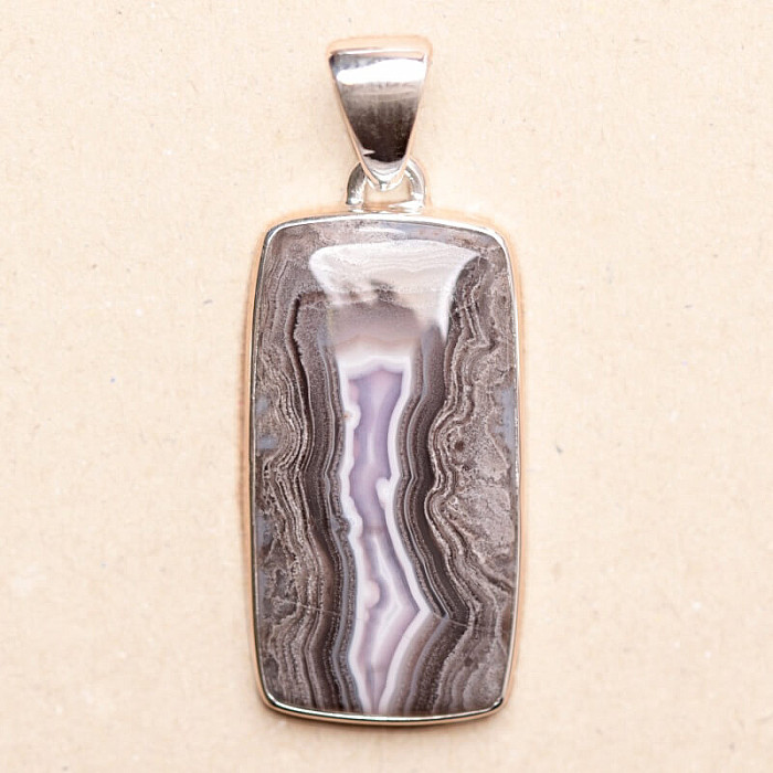 Achát Botswana přívěsek stříbro Ag 925 P1531 - 3