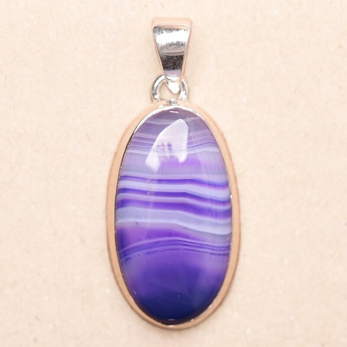 Achát Botswana přívěsek stříbro Ag 925 P1547 - 2