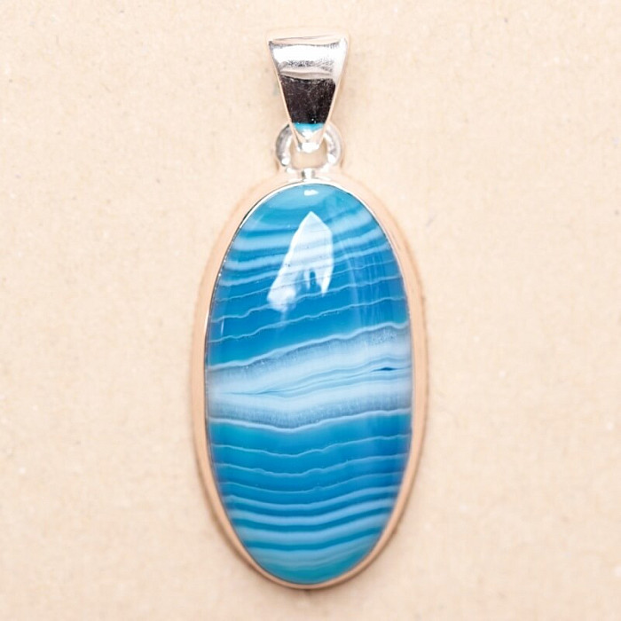 Achát Botswana přívěsek stříbro Ag 925 P1554 - 2