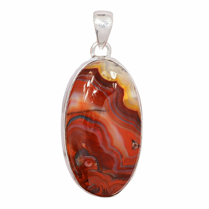 Achát krajkový Laguna Lace přívěsek stříbro Ag 925 P1831 - 3