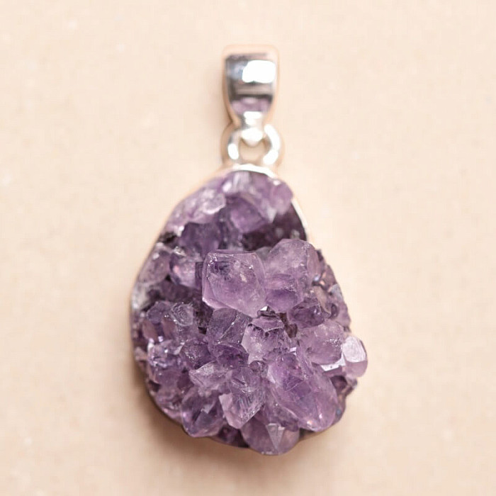 Ametyst drůzička přívěsek stříbro Ag 925 P1570 - 2