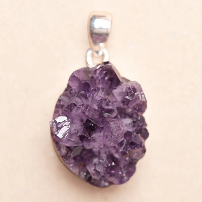 Ametyst drůzička přívěsek stříbro Ag 925 P1575 - 2