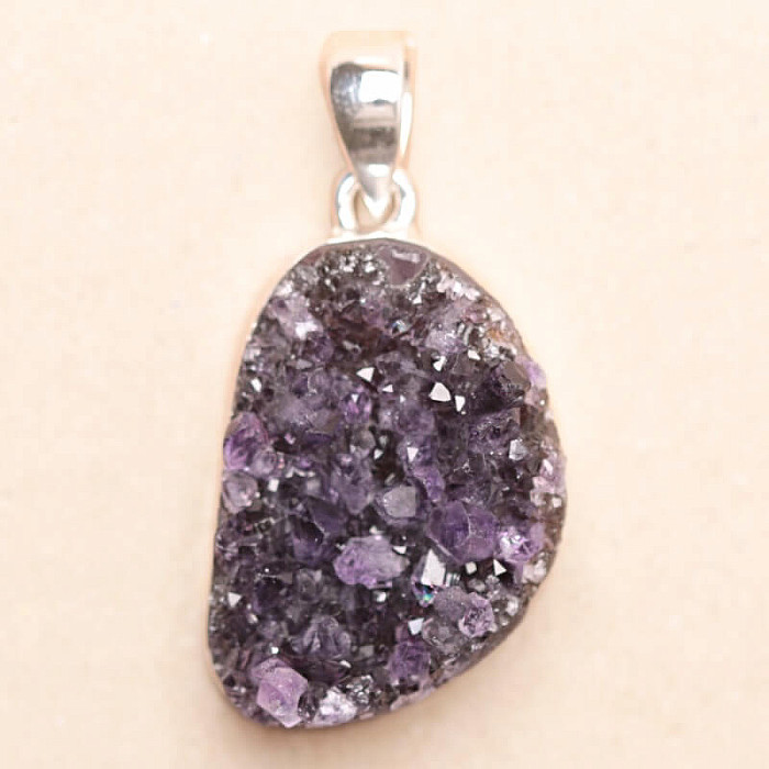 Ametyst drůzička přívěsek stříbro Ag 925 P1576 - 3