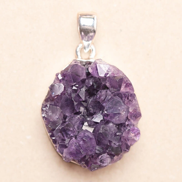 Ametyst drůzička přívěsek stříbro Ag 925 P1581 - 2