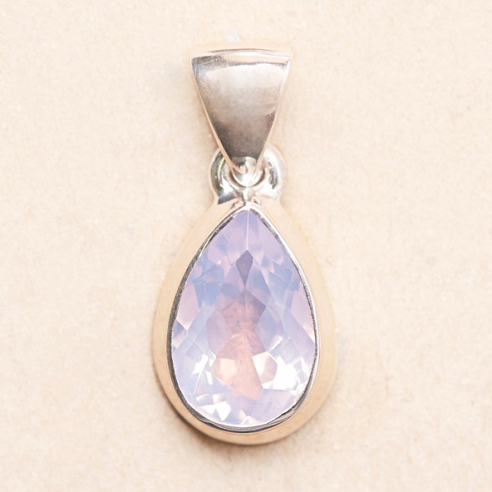 Ametyst levandulový broušený přívěsek stříbro Ag 925 P14 - 1