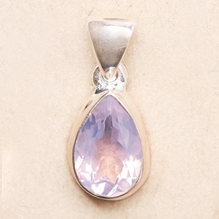 Ametyst levandulový broušený přívěsek stříbro Ag 925 P16 - 1