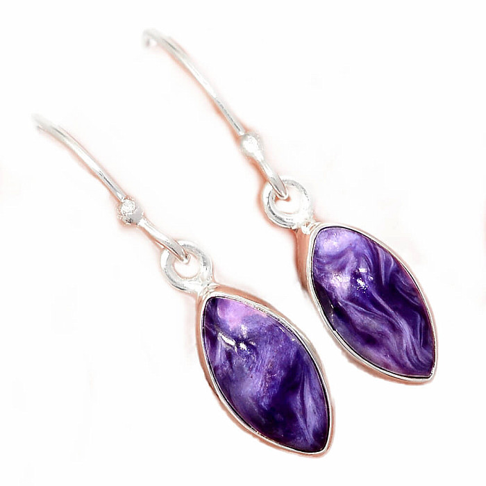 Čaroit náušnice stříbro Ag 925 E1155 - 1