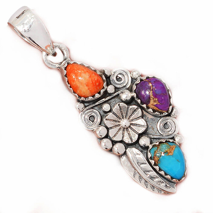 Designový přívěsek tyrkys stříbro Ag 925 P2263 - 2