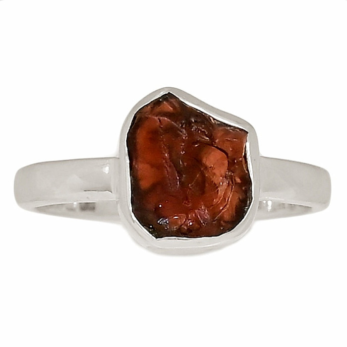 Granát surový prsten stříbro Ag 925 R69 - 52 mm (US 6)