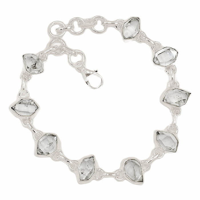 Herkimer diamant náramek stříbro Ag 925 B293 - 18