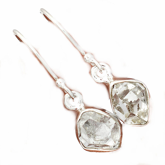 Herkimer diamant náušnice stříbro Ag 925 E1129 - 0